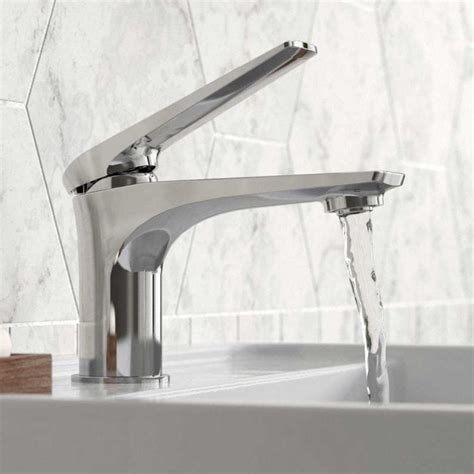 Hudson Reed Drift Chrome Single Lever Mono Basin Mixer Tap With Waste
