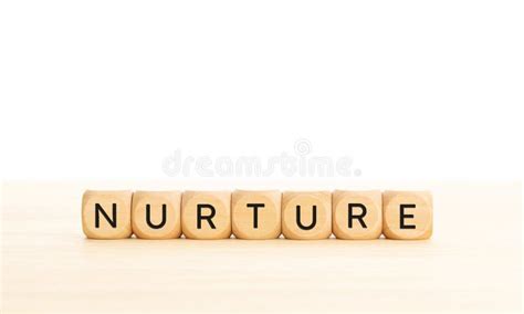 Nurture Word On Wooden Blocks Stock Photo Image Of Support Space