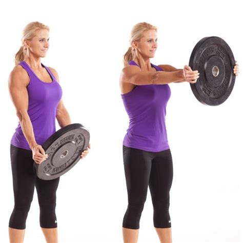 How To Do Plate Front Raise Delt Front Raise For Women