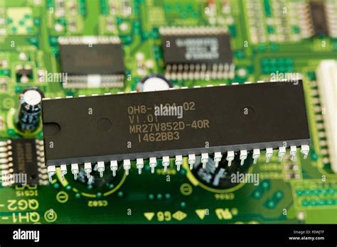 Rom Chip On Circuit Board Stock Photo Royalty Free Image 86615439 Alamy