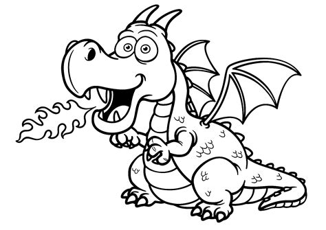 Printable Dragon Coloring Pages Easy Adults Print Color Craft