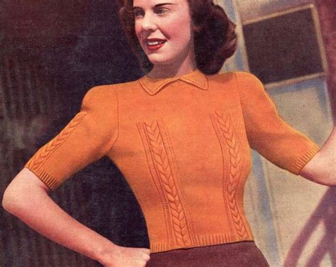 Amazing 1940s Jumper Tight Ribbing And Stripes 34 Bust Etsy Vintage