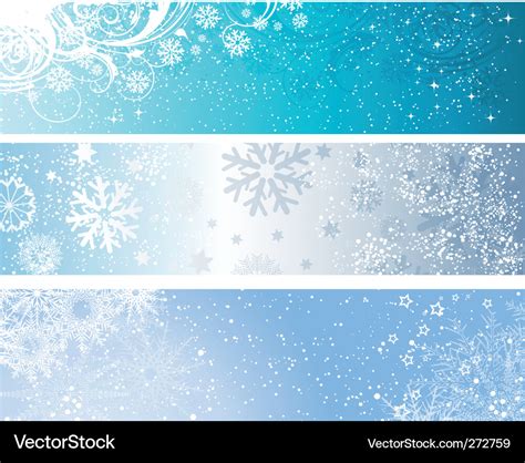 Winter Banners Royalty Free Vector Image Vectorstock