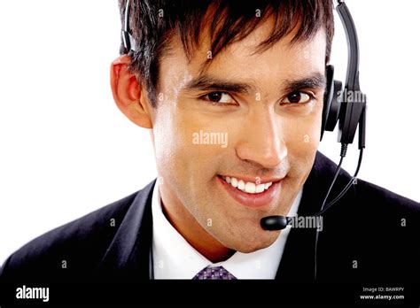 Customer Services Man Stock Photo Alamy