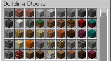 Minecraft Blocks List