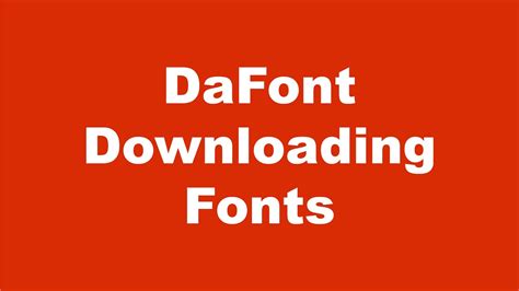 Dafont Downloading Fonts Youtube