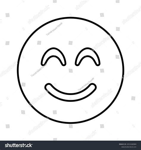 Smile Beam Emoji Icon Line Style Stock Vector Royalty Free 2253180969