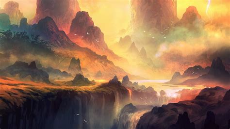 Cool Mountain Fantasy Art Wallpapers Wallpaper Cave