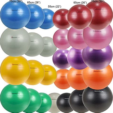 Isokinetics Inc Brand Exercise Ball Anti Burst 3 55cm 65cm 75cm Many Colors For