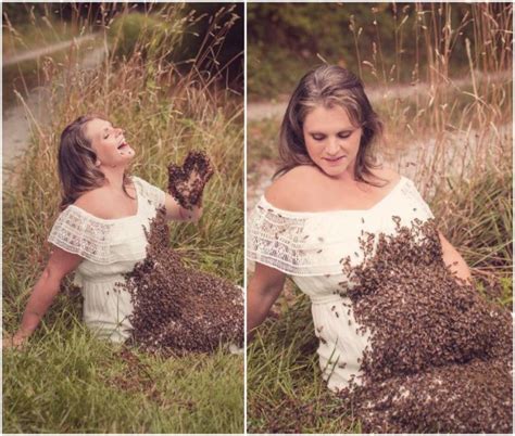 Nawa O Pregnant Woman Poses With 20000 Live Bees For Maternity Shoot Photos