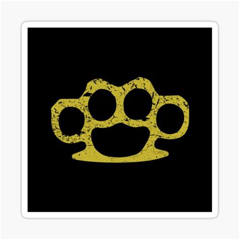 Brass Knuckles Stickers Redbubble