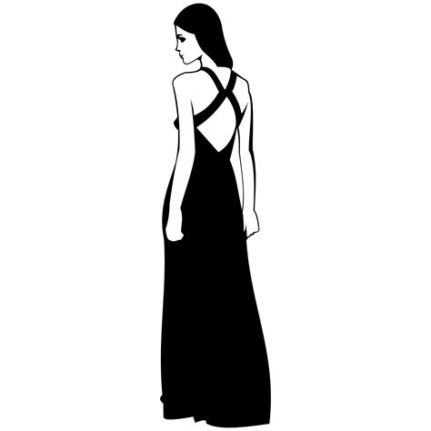 Silhouette Woman In Dress At Getdrawings Free Download