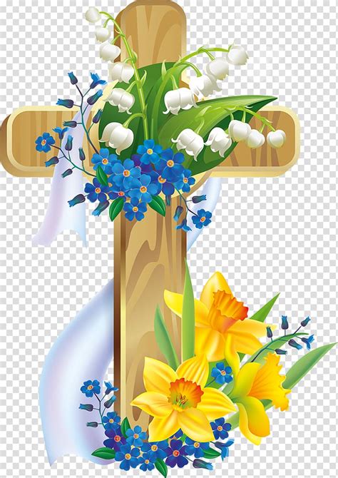 Easter Christian Cross Easter Transparent Background Png Clipart