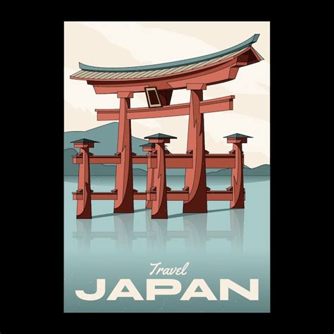 Free Vector Hand Drawn Japan Travel Posters Design