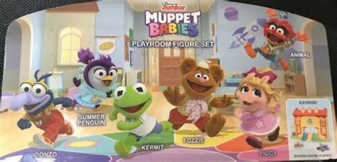 6 Muppet Babies Playroom Figure Set Kermit Piggy Animal Gonzo Fozzie