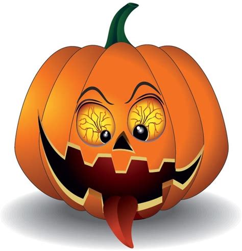 Vector Scary Pumpkin With Red Eye Free Vector In