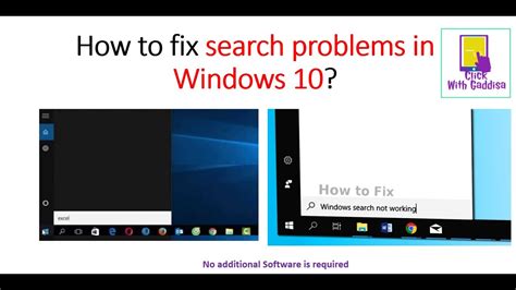 How To Fix Windows 10 Search Not Working Step By Step Youtube