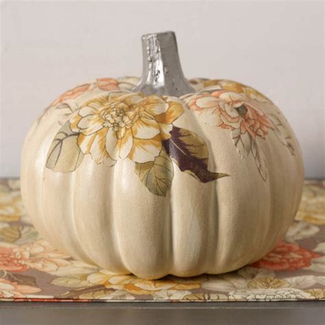 Pumpkin Decoupage With Fabric Project Plaid Online Fall Halloween