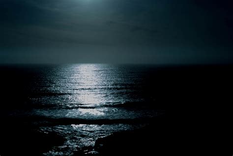 Ocean Night Moonlight And Cloud 4k Hd Wallpaper