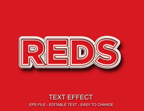Premium Vector Red Text Effect Style