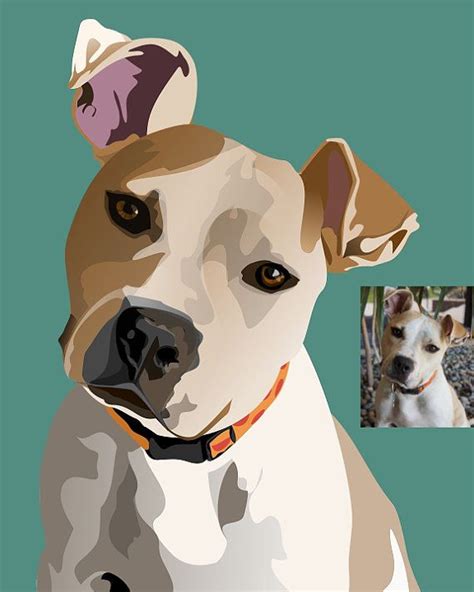 Custom Digital Pet Portrait Wall Art By Abbyrosestudios On Etsy Dog
