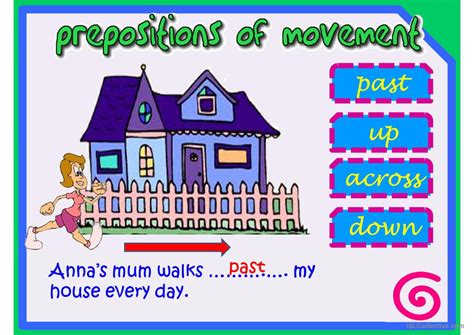 Prepositions Of Movement 3 English Esl Powerpoints