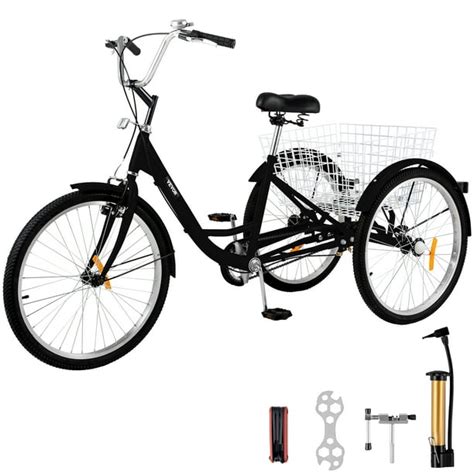 Vevor Adult Tricycle 20″ 7 Speed 3 Wheel Cruise Bike Adjustable Trike