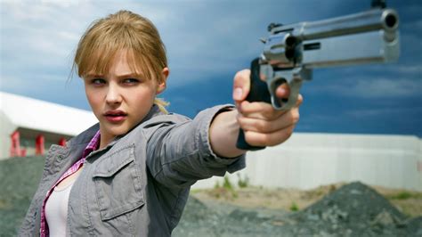 Celebrity Chloë Grace Moretz Blonde Women Gun Kick Ass 2 Movies