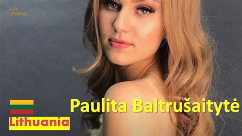 Miss Universe 2019 Lithuania Paulita Baltrušaitytė Youtube