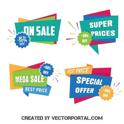 Sale Promotion Labels Vector Pack Free Vector Image In Ai And Eps
