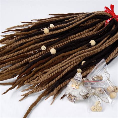 Wool Dreadlocks Christmas Set Nutt Brown Available In My Shop On Etsy Superdreadss
