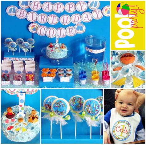 Pool Birthday Party Cupcake Birthday Party Pool Party Decorations
