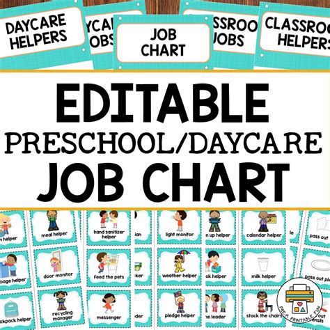 Free Printable Preschool Job Chart Pictures Printable Templates By Nora