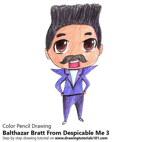 How To Draw Chibi Balthazar Bratt From Despicable Me 3 Chibi