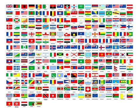 Download Stock Vector Vector Set Of All World Flags Arranged In
