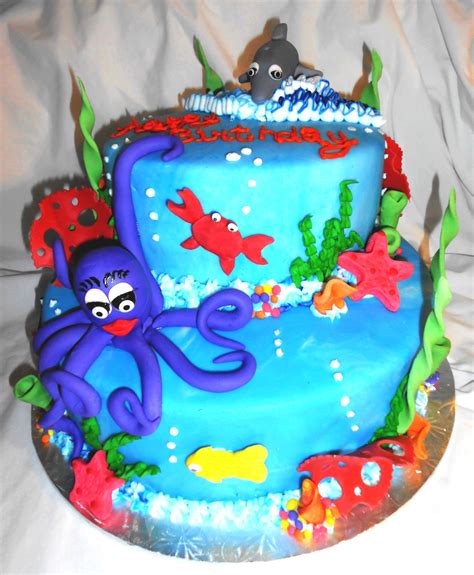 Under The Sea Ocean Life Cake — Birthday Cakes Ocean Cakes Ocean Birthday Cakes Under Sea Cake