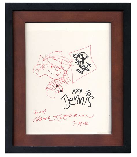 Lot Detail Hank Ketcham Signed Sketch Of Dennis The Menace