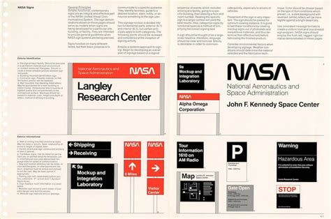 A Page From The Nasa Graphics Manual Depicting Layout Of Signs