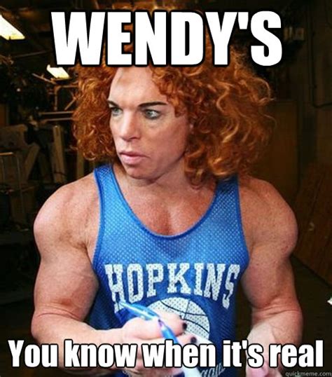 Wendys You Know When Its Real Carrot Top Quickmeme