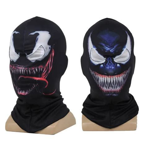 Venom Spiderman Mask Cosplay Black Spiderman Edward Brock Dark Superhero Venom Mask Balaclava