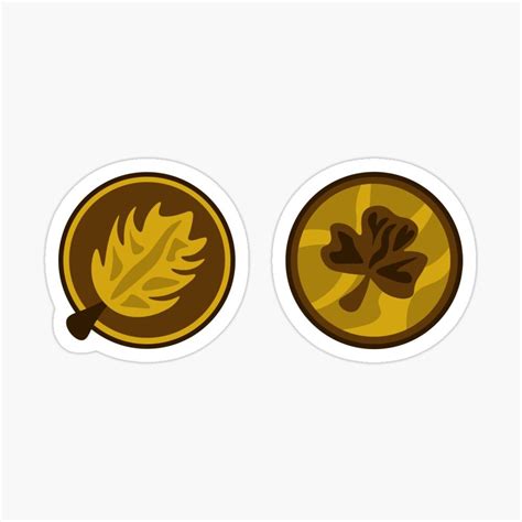 Brown And Yellow Aesthetic Fall Leaves Set Sticker By Giedesign In 2022