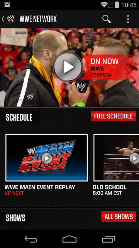 With wwe network you get instant and unlimited access to: WWE - Android Apps on Google Play