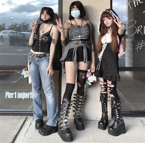 alt friend group cosplay outfits fashion inspo outfits alternative outfits