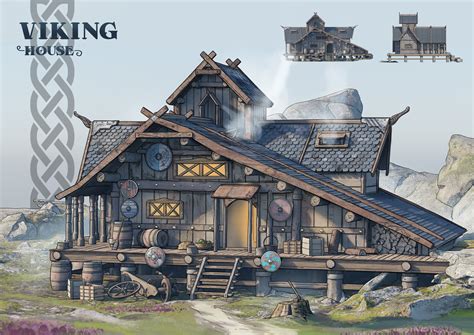 Artstation Viking House Exterior Concept