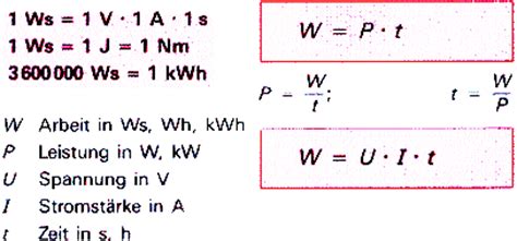 Was elektrische energie in physik? elektrische Arbeit, -Leistung, -Wirkungsgrad