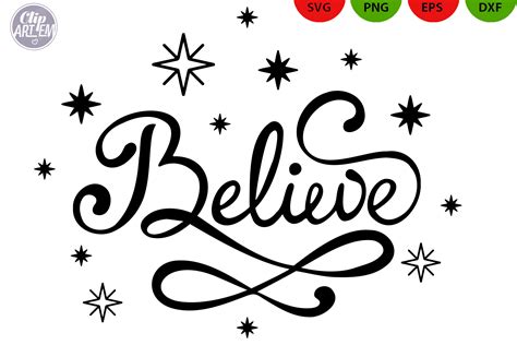 Believe Svg Christmas Svg Script Vector Graphic By Clipartem