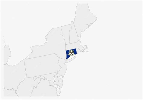 Premium Vector Us State Connecticut Map Highlighted In Connecticut