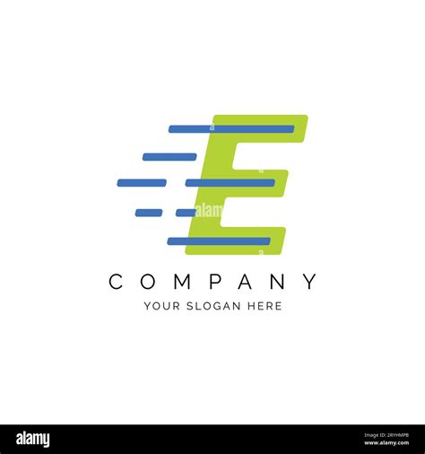 E Letter Logo Template Illustration Design Vector Alphabet E Speed