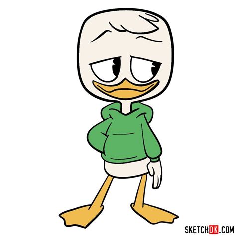 How To Draw Louie Duck 2017 Duck Tales Easy Drawings Duck