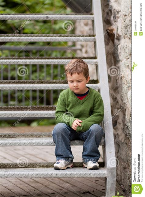 Sad Little Boy Stock Images Image 29945834